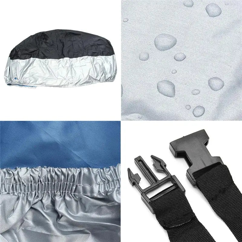 AutoJUSHIDAHAO Universal Outdoor UV Protector Waterproof Motorcycle Cover Bache Funda Moto Scooter Bicycle Case S M L XL 2XL 3XL 4XL – 190T Polyester PU Waterproof Dustproof Anti-UV Anti-Scratch