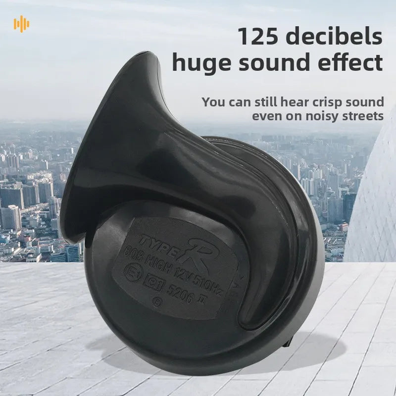 Motorcycle Horn – 12V Universal Snail-Shaped High-Pitched Waterproof Horn