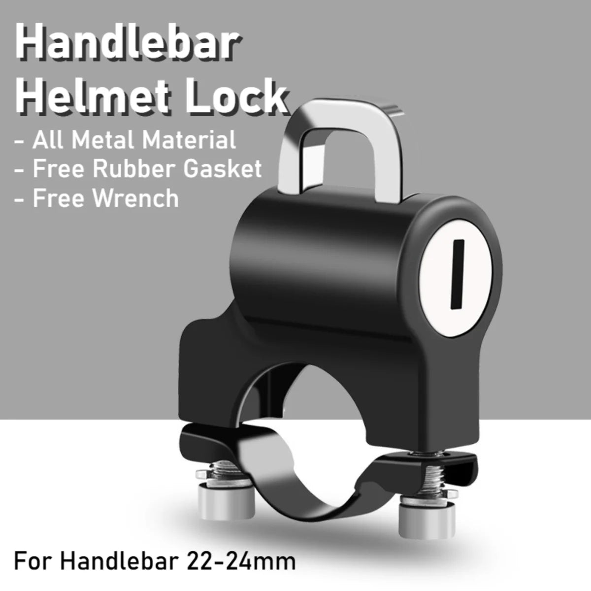 Universal Motorcycle Helmet Lock Security Anti-Theft Fixed Helmet Lock 22-24mm Handlebar Brake Handle Solid Lock Moto Accessory
