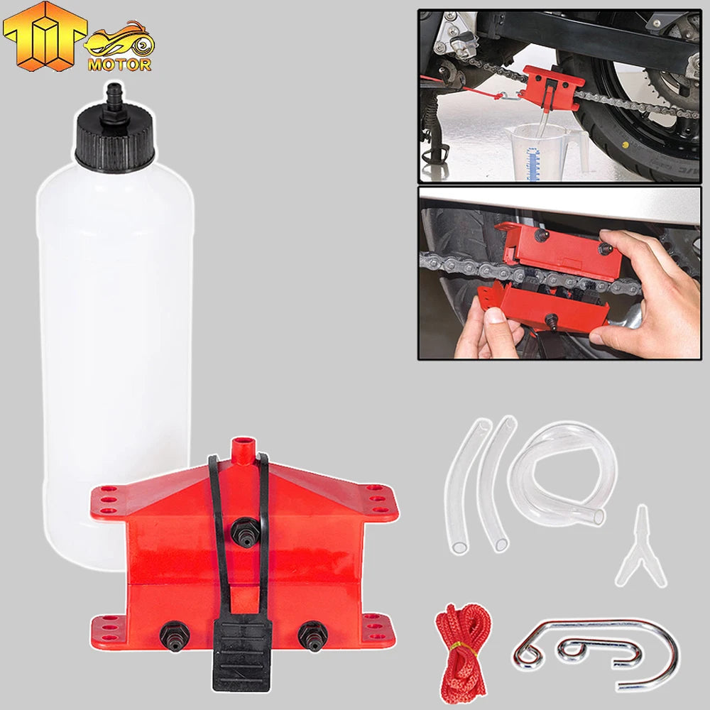 Motorcycle Chain Cleaning & Lube Device Kit – Motorbike Chain Cleaner for Yamaha Ducati Honda Suzuki Kawasaki KTM Aprilia – $22