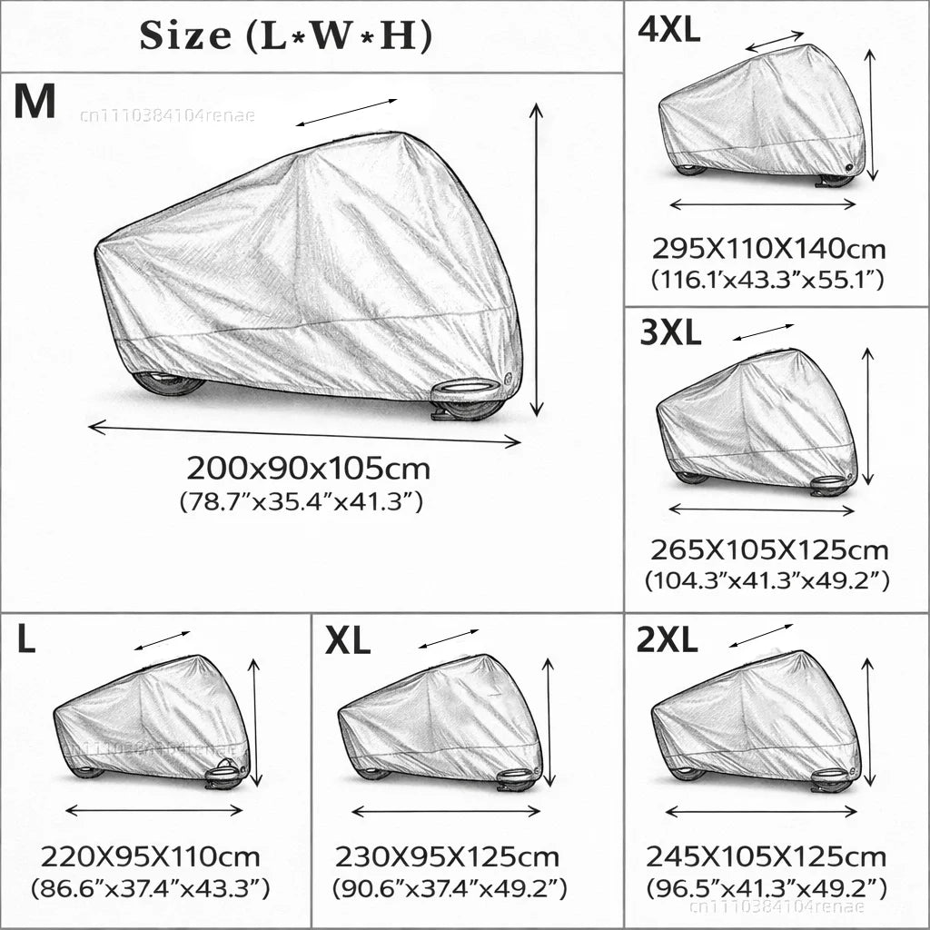 For Yamaha T-MAX TMAX 560 T-Max 560 T-Max560 TMAX560 190T Motorcycle Cover Waterproof Dustproof UV Protection All Season – Polyester Taffeta PU Coating Black M-4XL Storage Bag