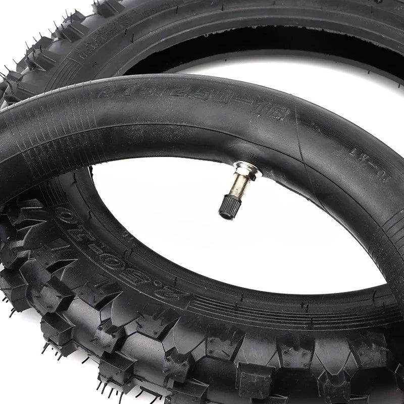 Dirt Bike Tires – 2.50-10 Front & Rear Tire with Inner Tube