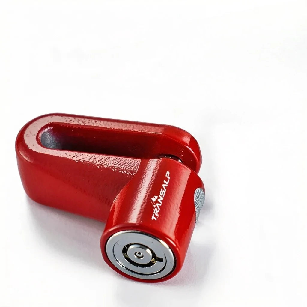 PTSHY For Honda XL 750 Transalp XL750 Motorcycle Disc Lock Safety Theft-Protect Cap Anti-Theft Disc Brake Lock – 5mm Lock Rod – Alloy – No Logo – Transalp Logo – Red Black Blue