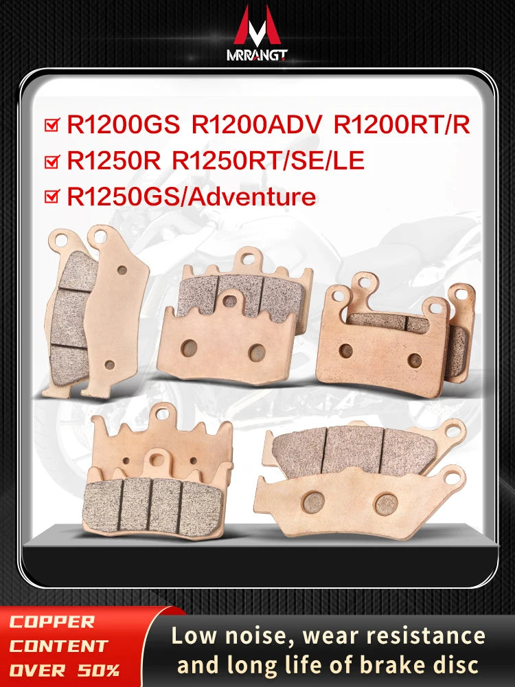 Sintered Metal Brake Pads for BMW R1200GS R1200RT R1250R R1250RT R1250SE R1250LE R1250GS ADV – Brake Pad Tools – Front / Rear – from $18