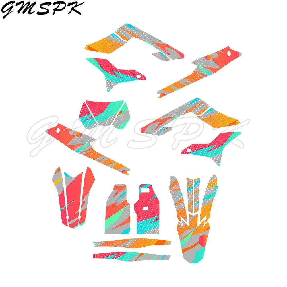 Motocross Team Graphics Background Decal Sticker Kits for Sur-Ron Storm Bee 2023–2024 – Custom Number & Name – PVC – 24 Styles – Glossy / 3D – $70–$92