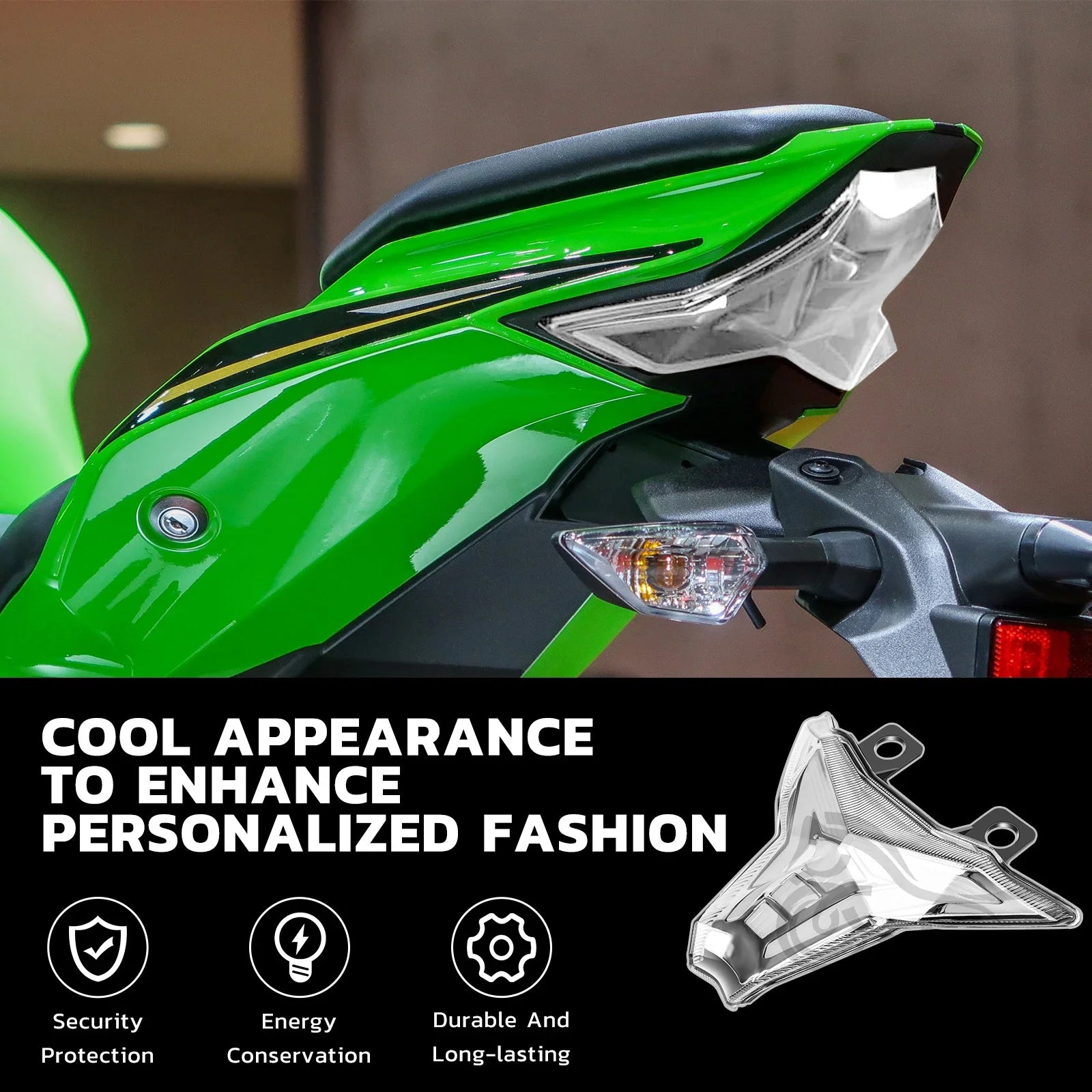 For Kawasaki Ninja 400 250 ABS EX400 EX250 Z400 Z250 2019-2023 Motorcycle Taillight Rear Brake Turn Signal Integrated Tail Light