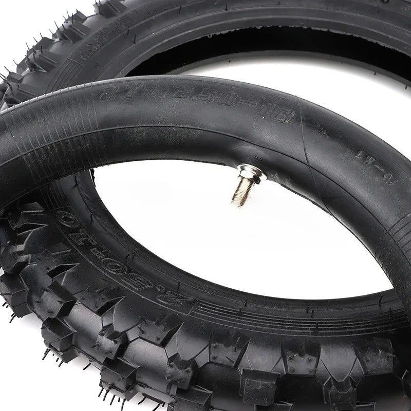 Dirt Bike Tires – 2.50-10 Front & Rear Tire with Inner Tube