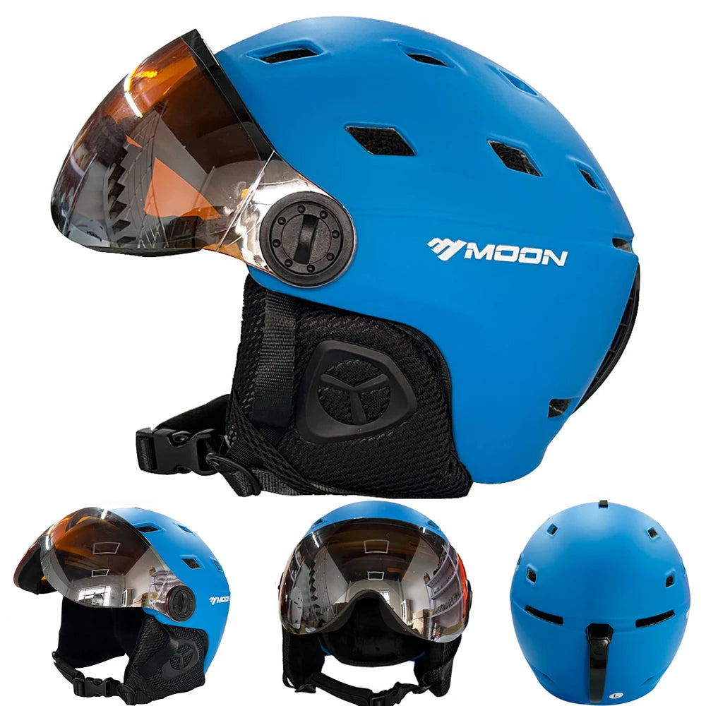 Ski and Snowboard Helmet with Integrated Goggles