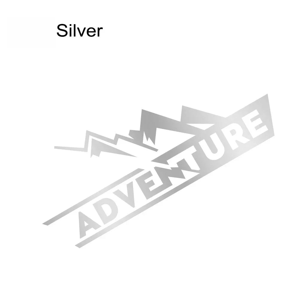Adventure Motorcycle Top Box Vinyl Decal Sticker 16×6.2cm – Waterproof 3-Layer Transfer – for Honda Africa Twin / BMW GS 1200 1250 – White / Silver / Red / Black / Laser – $10