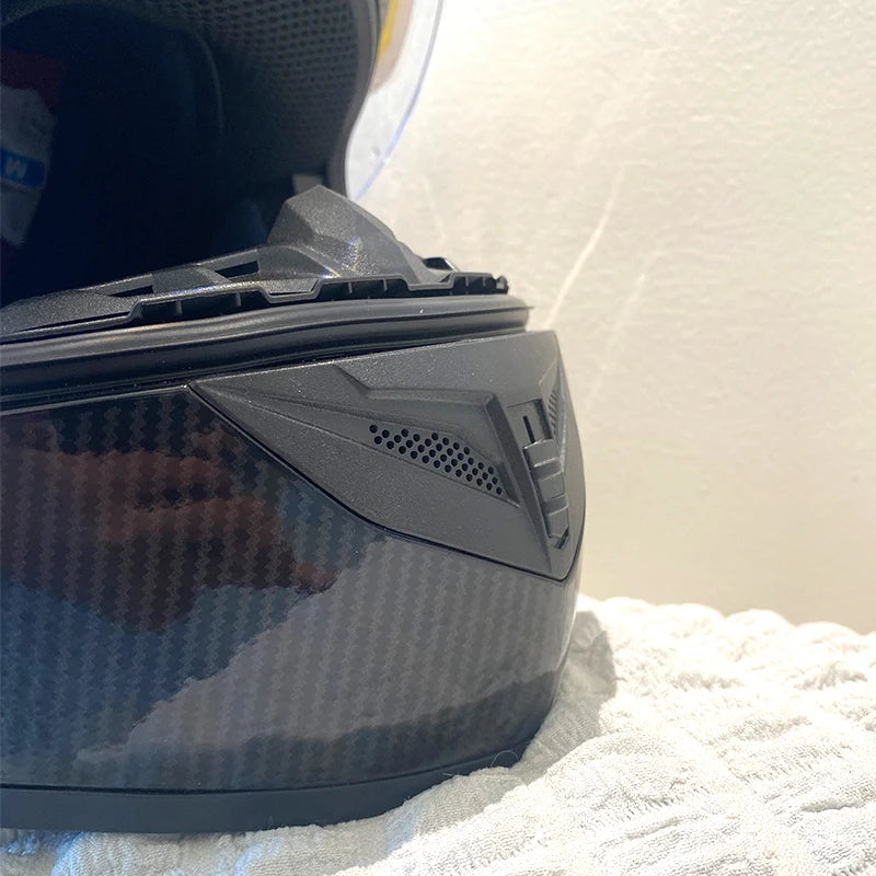Carbon Fiber Helmets – DOT Certified Full Face Motorcycle Helmet, Colorful All-Season Design for Men & Women