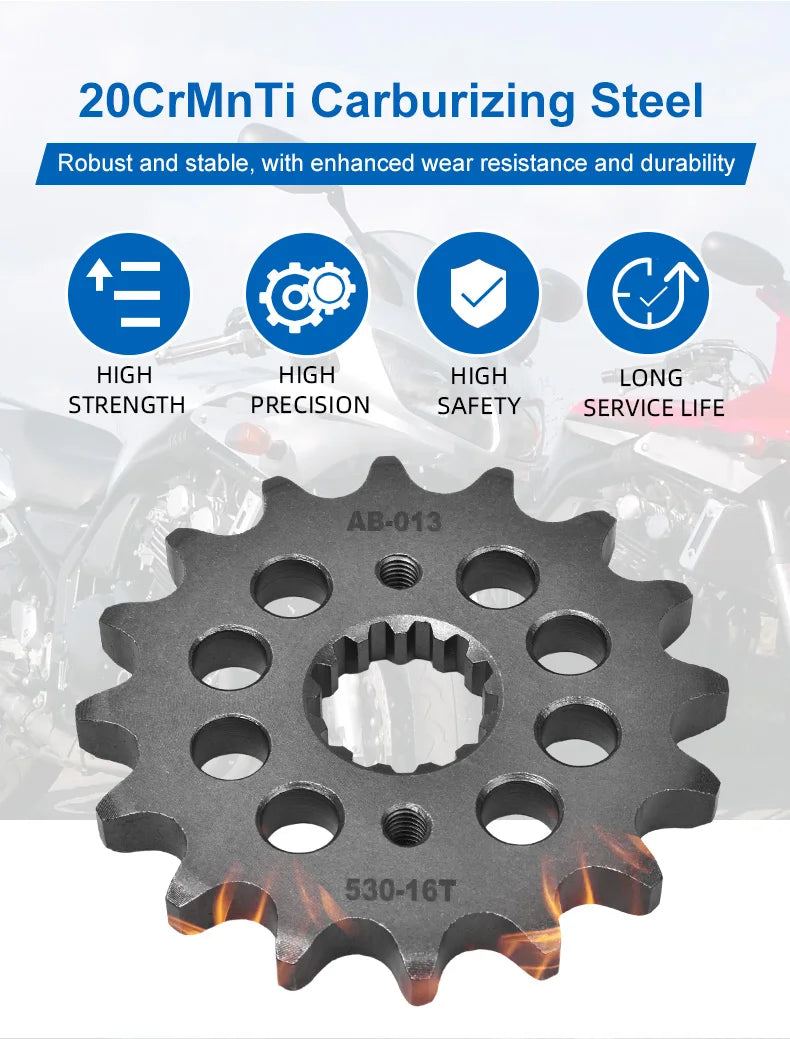 530 Front Sprocket 14T–17T Suzuki GSX