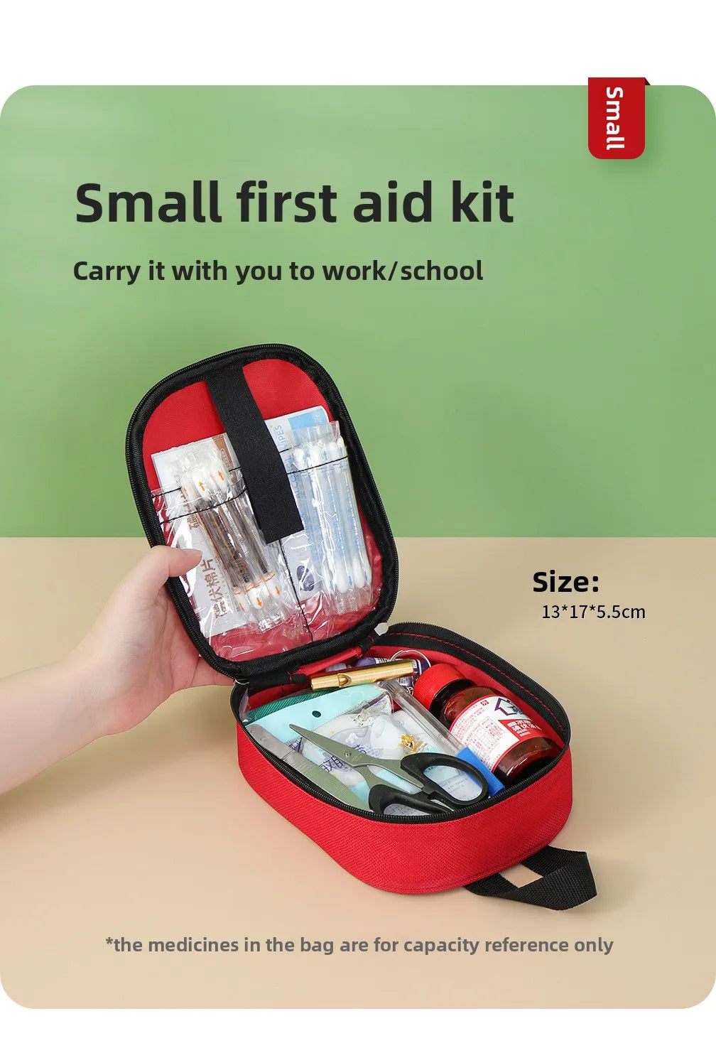 Outdoor Portable First Aid Kit Emergency Bag Household Medicine Storage Bag Partitioned Medical Cabinet Single-Shoulder Backpack