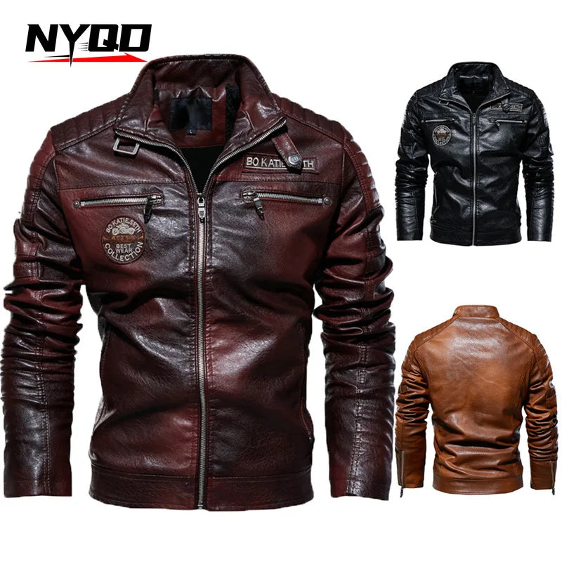 PU Leather Motorcycle Jacket