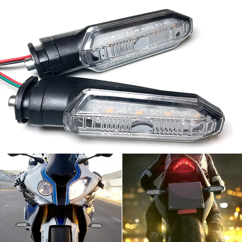 LED Turn Signal Bulbs – 12V Dual Color DRL Amber Flowing Motorcycle Light