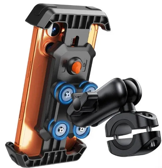 Anti-Vibration Motorcycle Phone Mount – Shockproof Quick-Install Holder with Vibration Dampener for 4.7–7" Phones