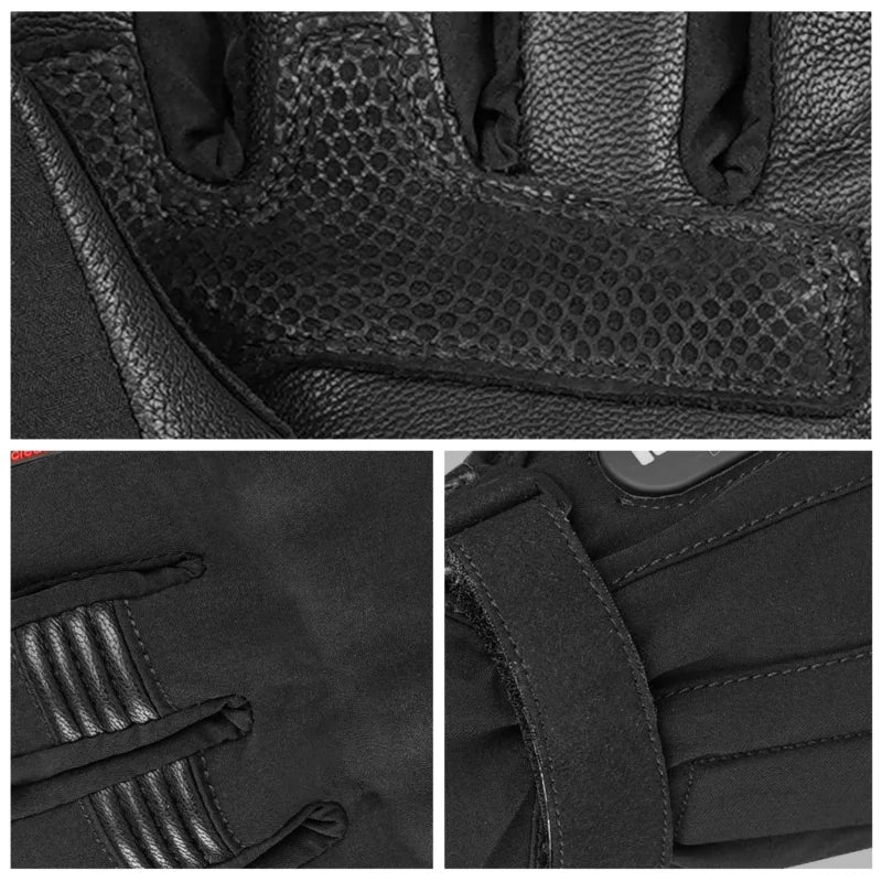 DW Heated Gloves Motorcycle Winter Heated Gloves Warm Waterproof Rechargeable Heating Thermal Gloves Snowmobile Battery Charger
