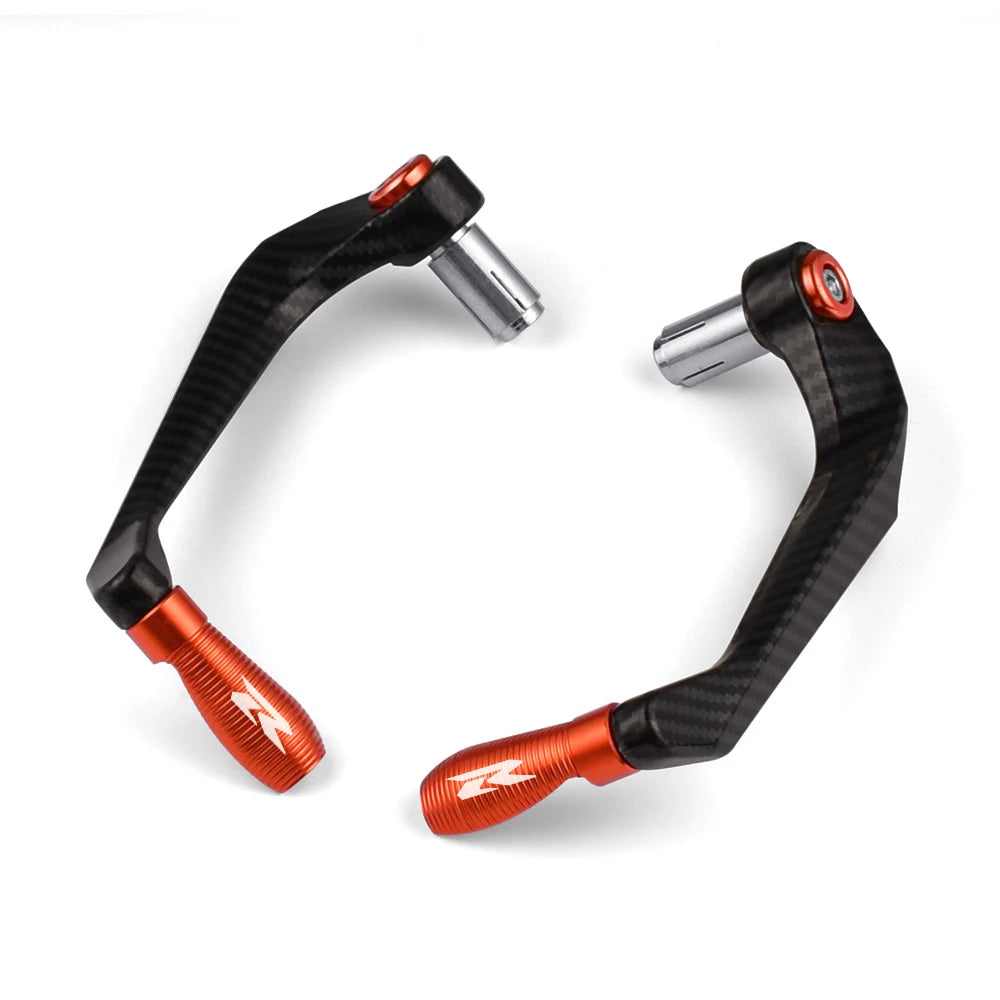 Suzuki GSXR 125/150/250/600/750/1000 / GSR 750/600/400 CNC Aluminum Brake & Clutch Lever Hand Guard Protector – R Logo – 7 Colors – 1 Pair – $20