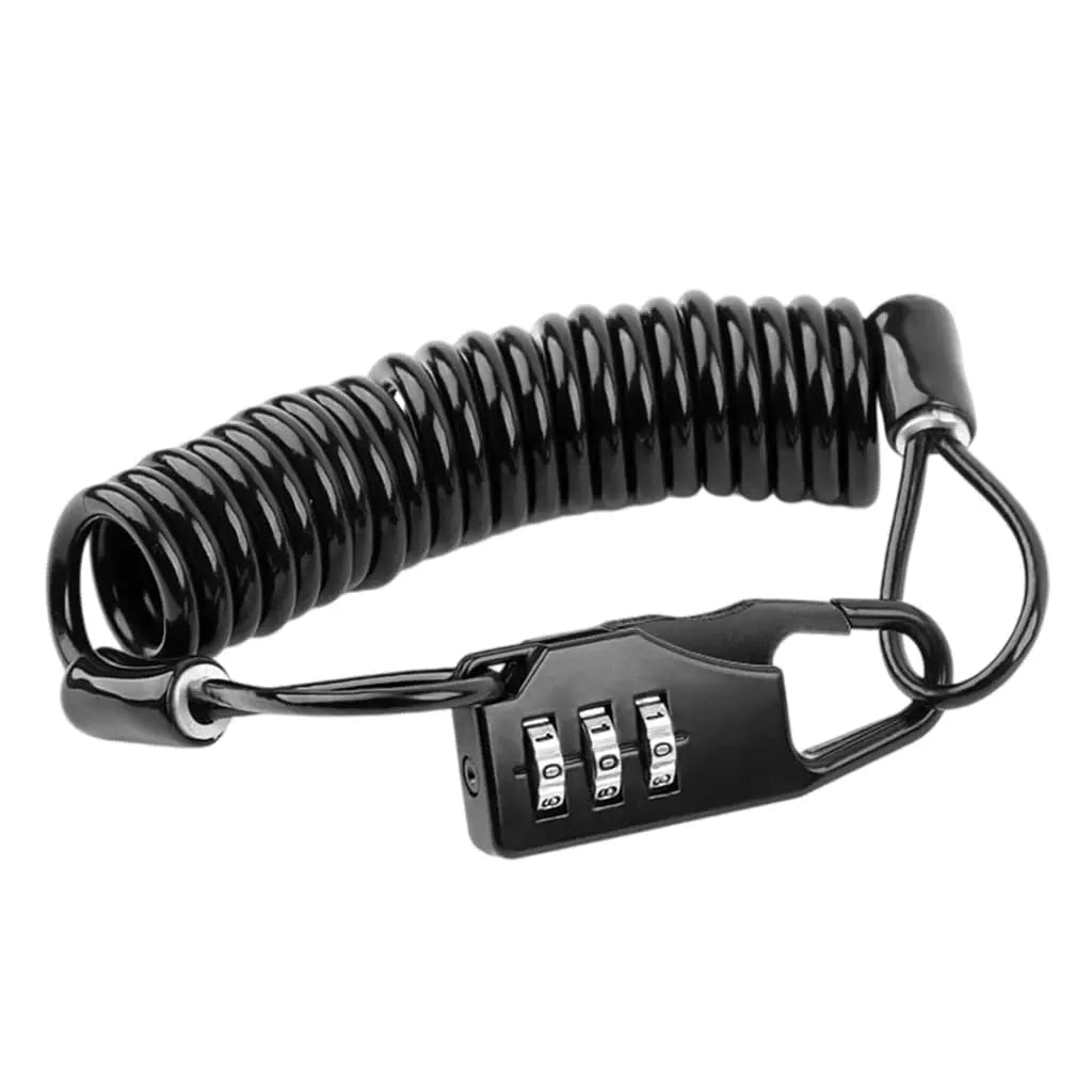 DOMEN Bicycle Anti-Theft Lock Motorcycle Portable Three-Digit Password Helmet Lock Bike Wire Rope Helmet Lock Bike Accessories