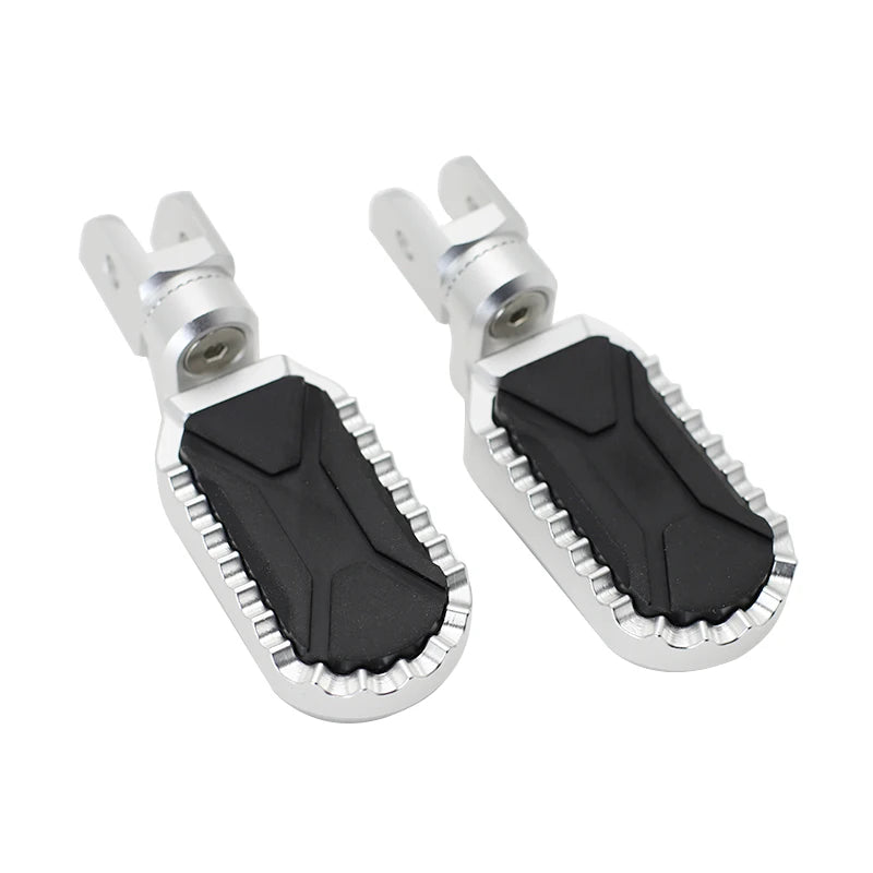 BMW F750GS F850GS F850GS Adventure 2018–2023 Adjustable Front & Rear Foot Pegs – Aluminum + Rubber – Silver or Black – Fixed or 360° Adjustable – $77–$97