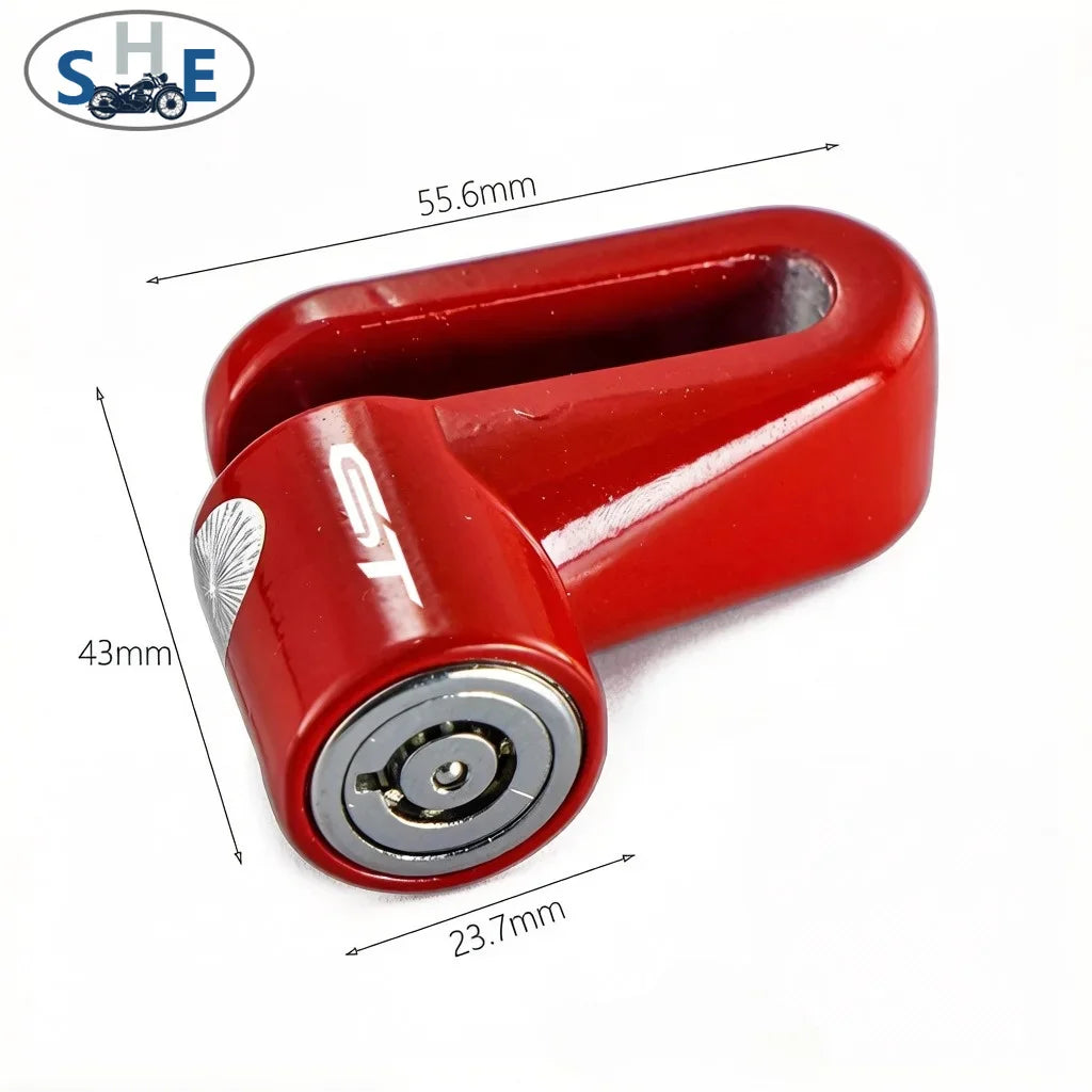 PTSHY For Suzuki GSX-S1000GT GSXS-GT GSX-S Motorcycle Disc Lock Safety Theft-Protect Cap Anti-Theft Lock – 5mm Lock Rod – Alloy – No Logo – GT Logo – Black Blue Red