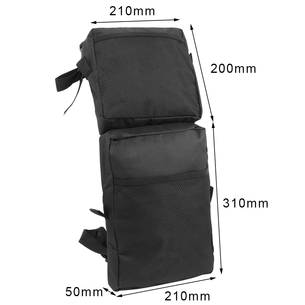 1 Pair Motorcycle Black Saddlebag ATV Fender Bags ATV Tank Saddle Bags Cargo Storage Hunting Bag Tank Bag – 600D Polyester Waterproof Integrated Straps