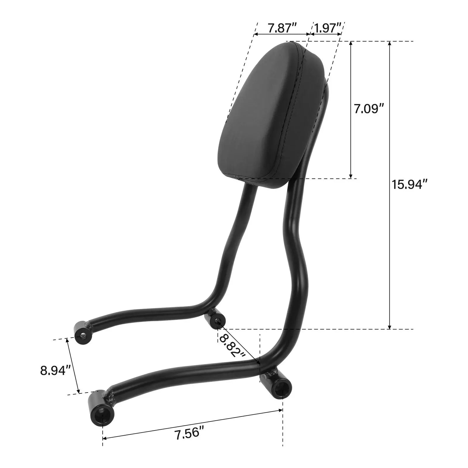 Sissy Bar Backrest Pad For Honda Rebel CMX300 CMX250 2017-2024 CMX500 2017-2025 Motorcycle Passenger