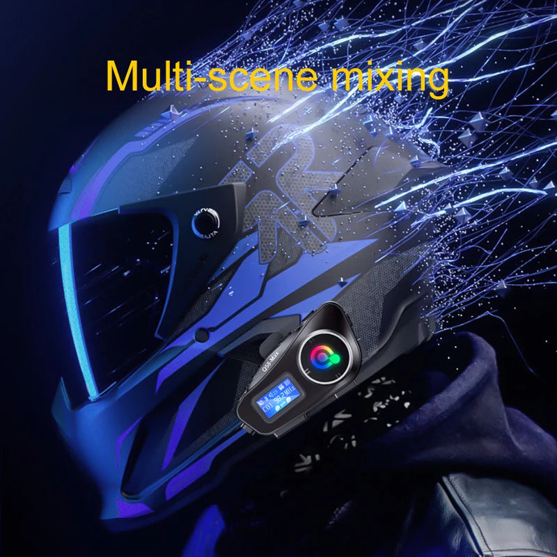 Q58 Max Motorcycle Bluetooth Intercom – 500m Helmet Communication