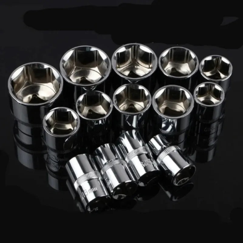 12-Piece Ratchet Wrench Socket Set – 4–13mm Metric – Chrome Vanadium Steel – Motorcycle / Bicycle / Car / Boat – from $20