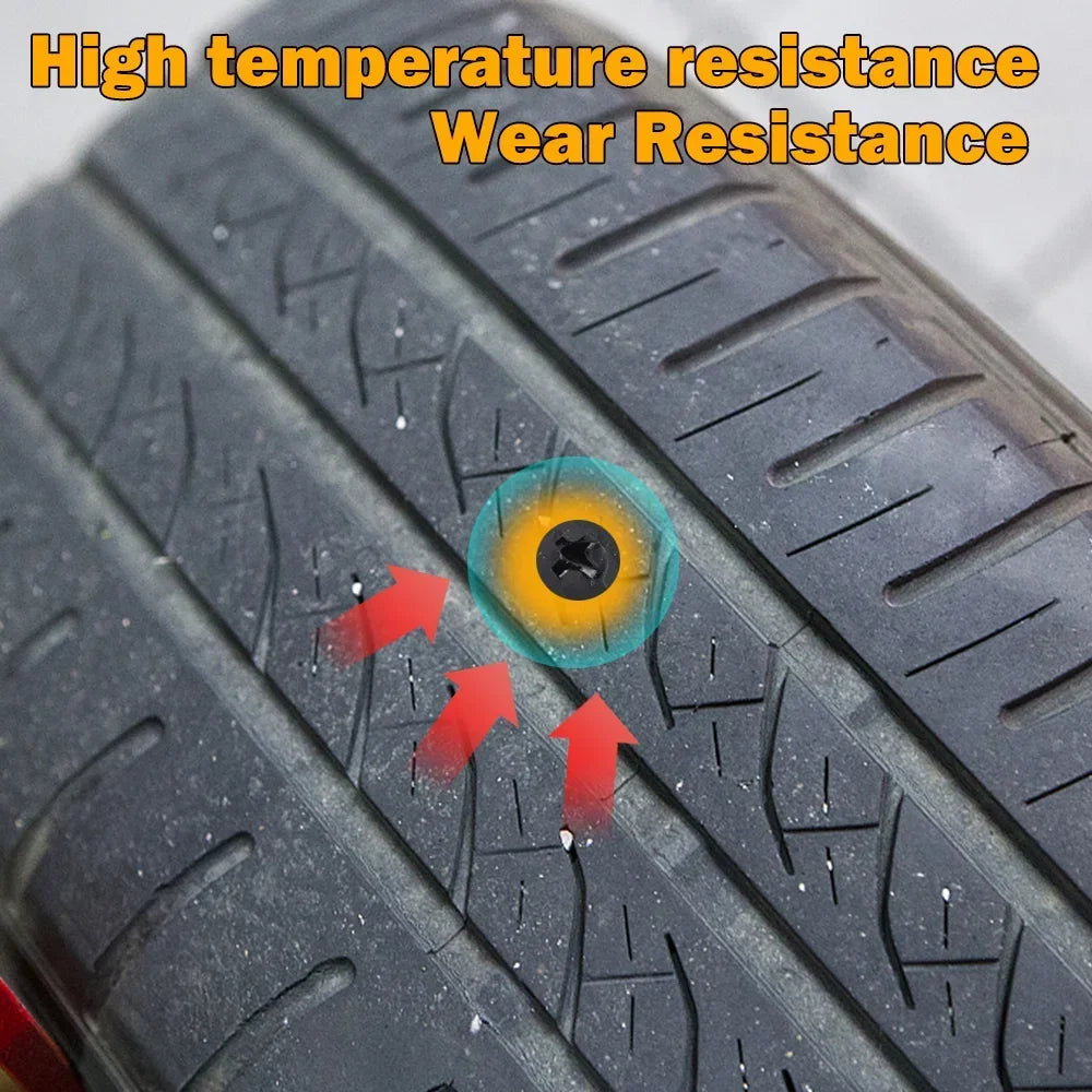 100pcs Rubber Tire Repair Nails – Small (0.1–3mm) or Large (3–5mm) Breach – Car Motorcycle Truck Scooter – $16–17