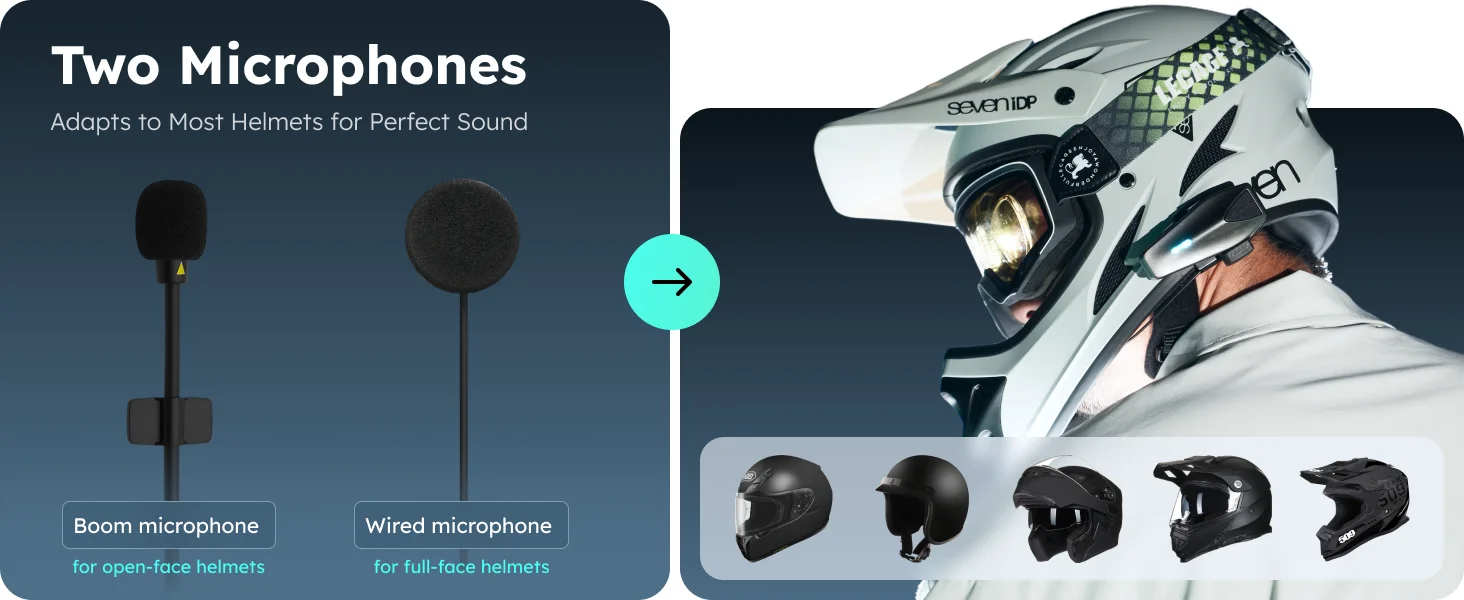 ASMAX S1 Motorcycle Bluetooth Intercom – 8-Rider Communication Headset