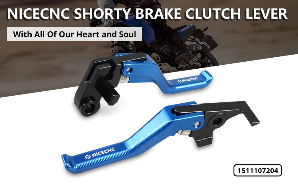 Yamaha Ténéré 700 / XTZ700 2019–2024 / XSR700 / MT-07 NICECNC Shorty Brake Clutch Lever & Clutch Arm – CNC 6061-T6 Aluminum – Blue / Black – $44–$167