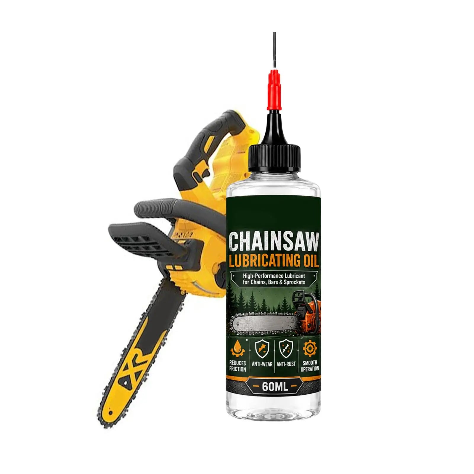 Chain Saw Oil Lubricant 60ml – Long-Lasting Anti-Rust Grease Chain Lube for Bicycle Trimmer Motorcycle Garage Lawn – $17