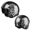 Carbon Fiber Helmets – Genuine Carbon Fiber 3/4 Open Face Motorcycle Helmet, Retro Cafe Racer with Inner Visor