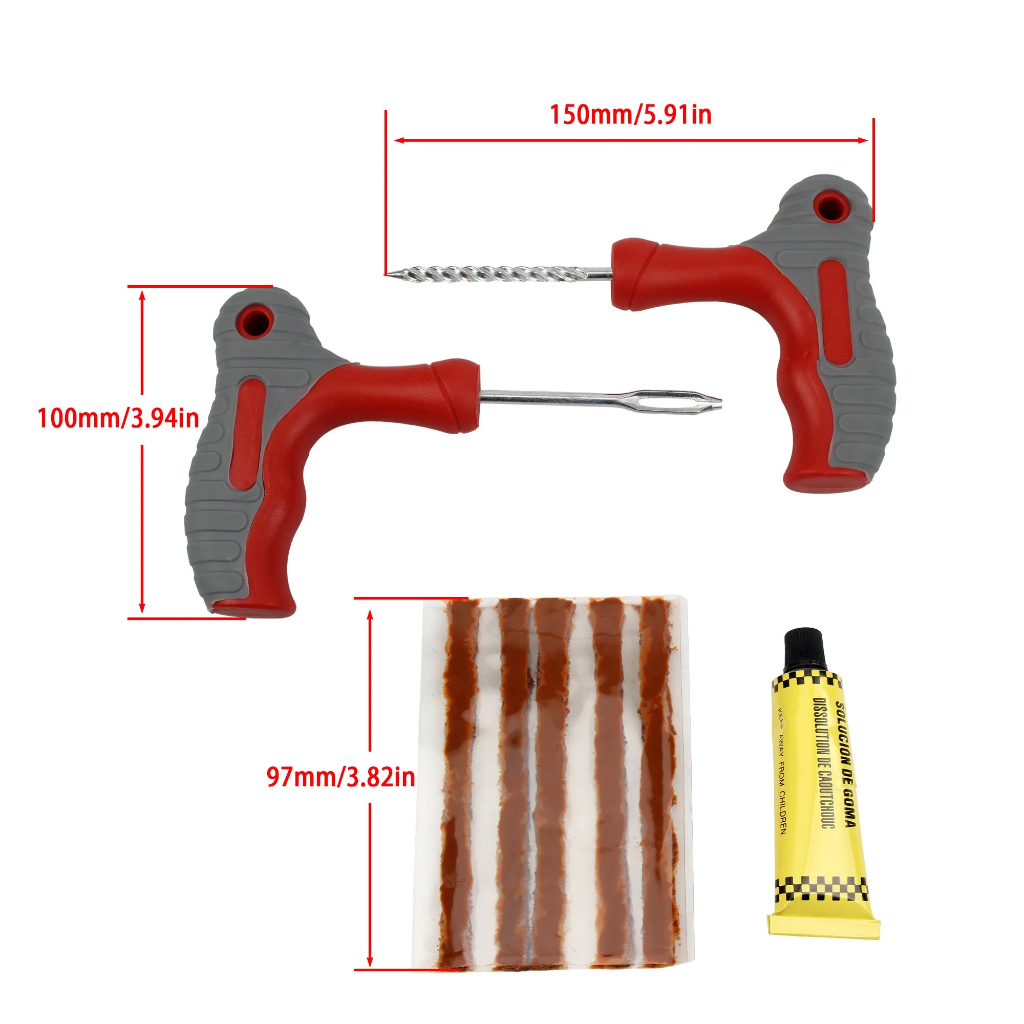 Tubeless Motorcycle Tire Repair Tool Kit – Set A ($44) or Set B ($24) – Auto Bike Moto