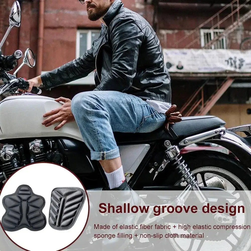 Motorcycle Seat Cushion – 3D Gel Pad Breathable Shock-Absorbing Cover