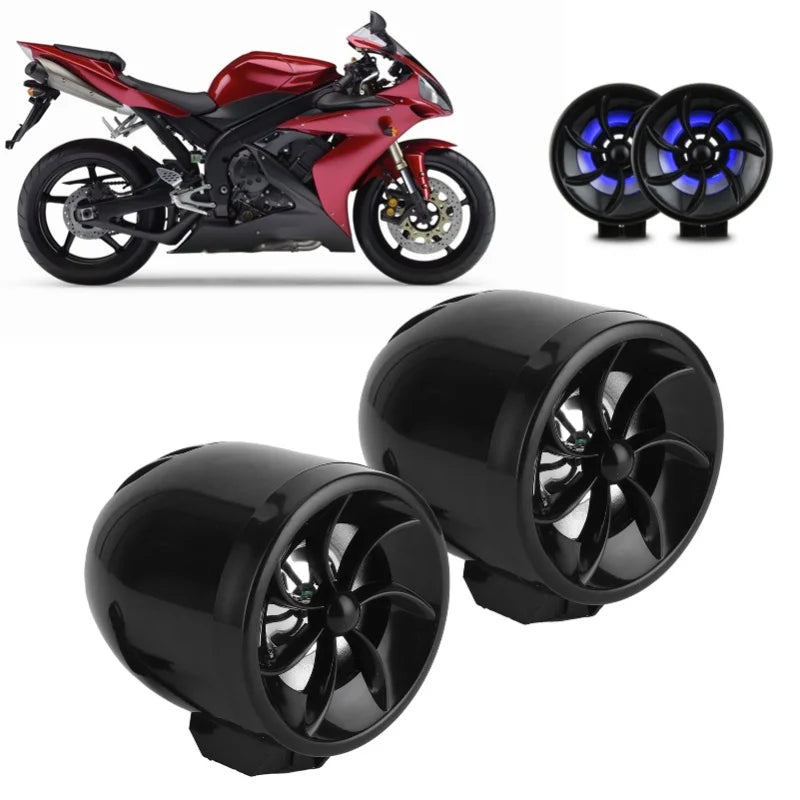 12V Motorcycle Speaker Audio Music Amplifier High Power Loudspeaker With Light Effect