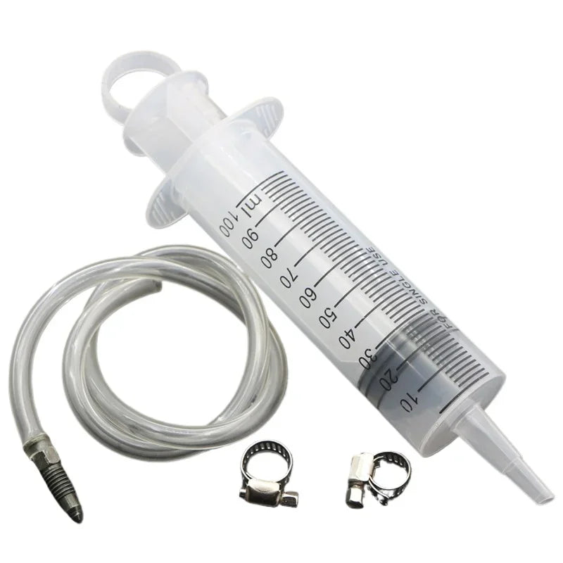 Motorcycle Brake Bleeder Syringe Tool Kit – Brake Bleeding Tools 100ml Hydraulic Disc Brake Caliper Fluid Extractor & Bleeding Tool with 30cm Hose – $14