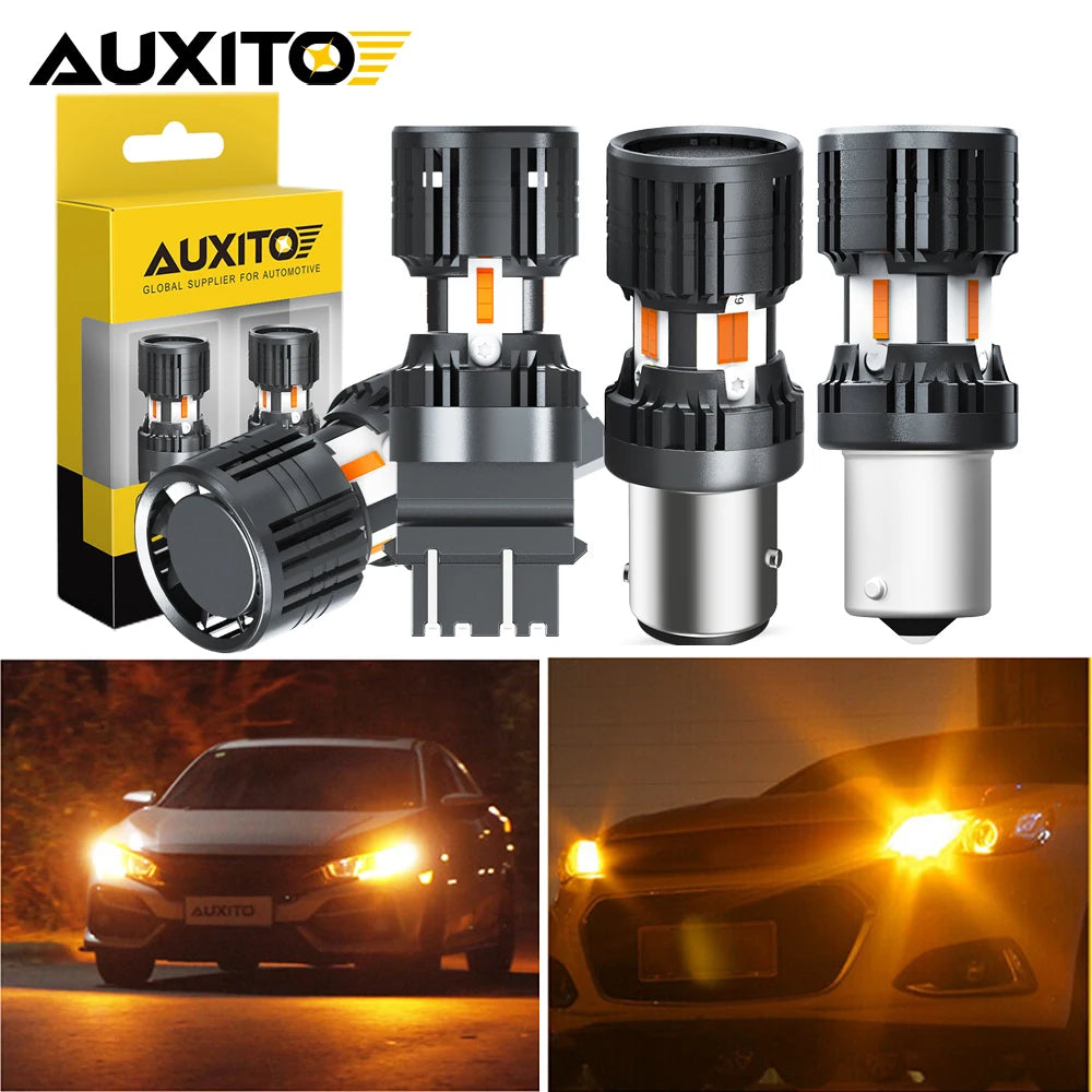 LED Turn Signal Bulbs – AUXITO T20 7440 W21W WY21W CANBUS Amber