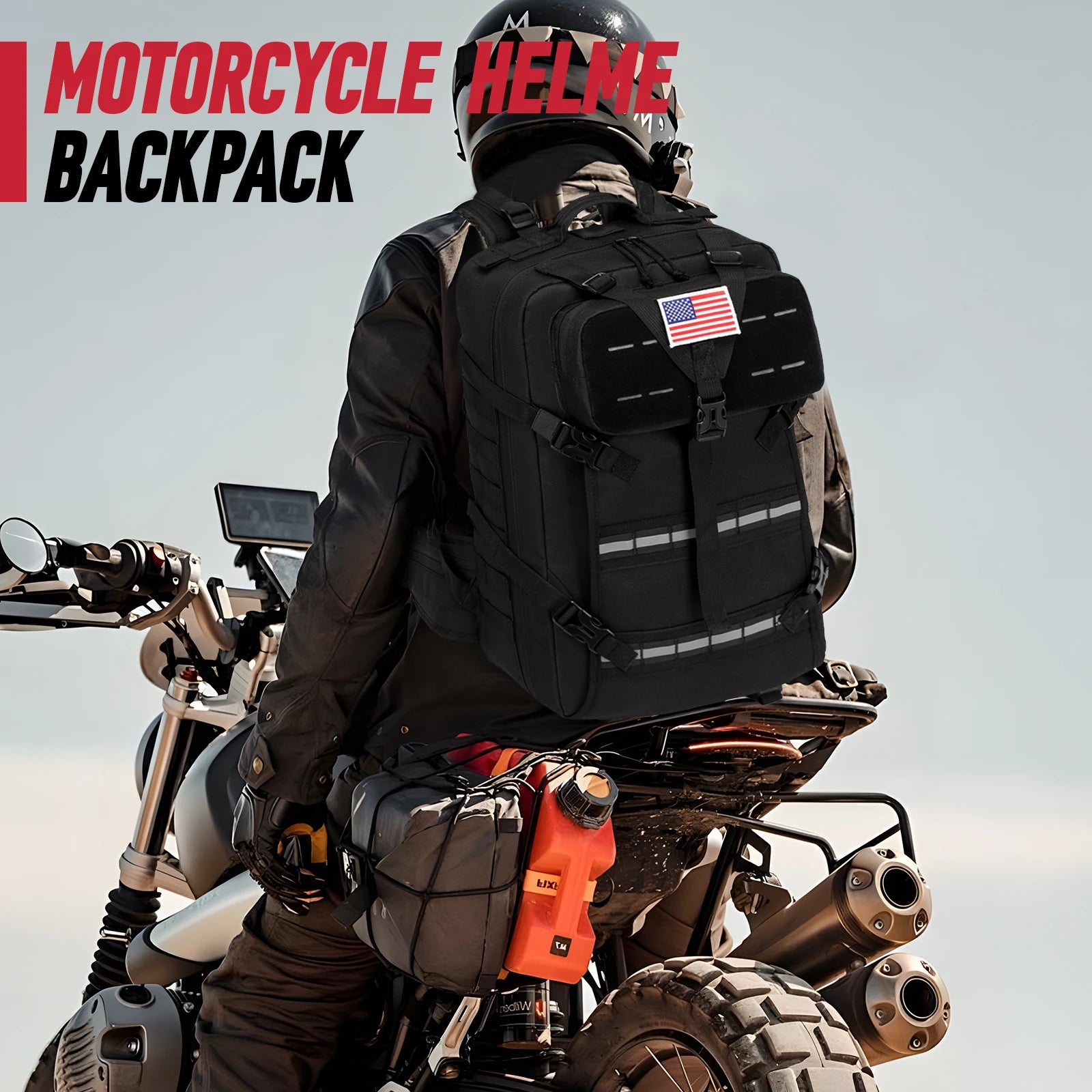 Motorcycle Backpack – 30L Multifunction Helmet & Riding Storage Bag