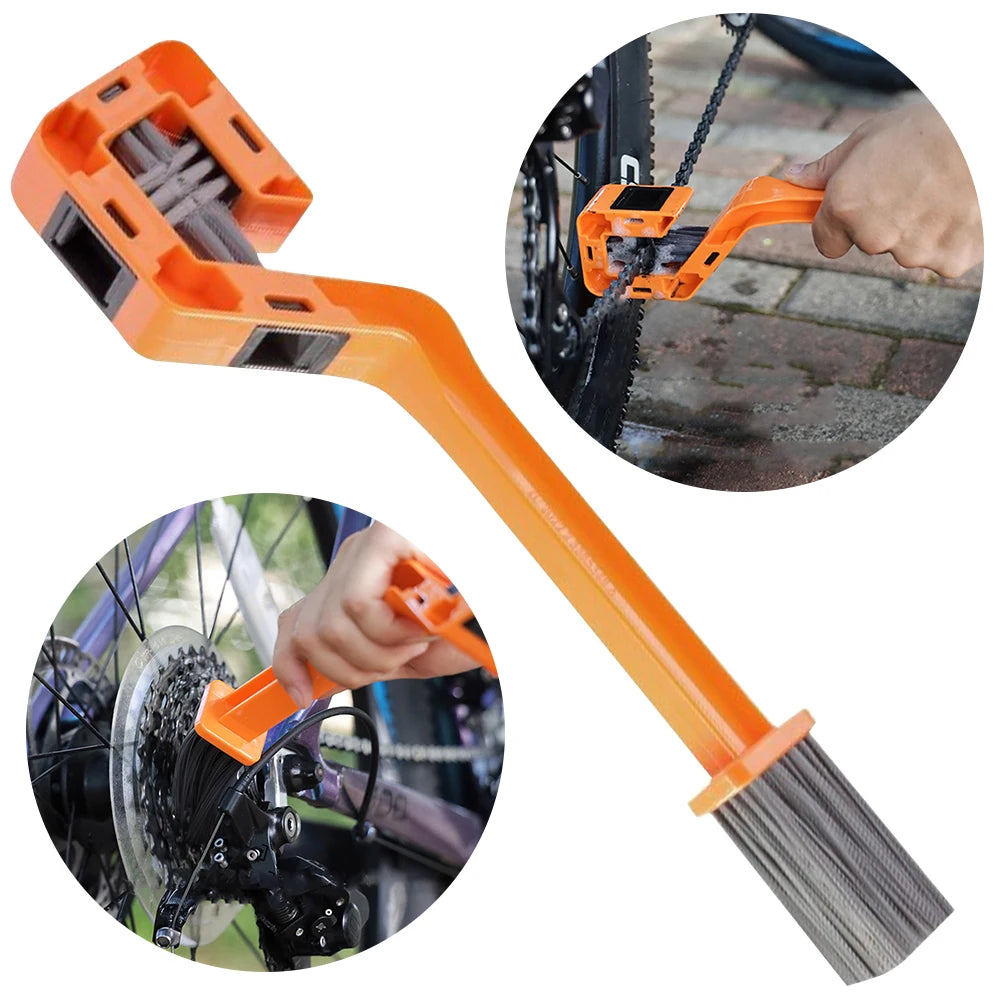 Double Head Multifunction Portable Bicycle Chain Cleaning Brush – Bike Chain Washer Cleaner for Motorcycle & Bike – $16
