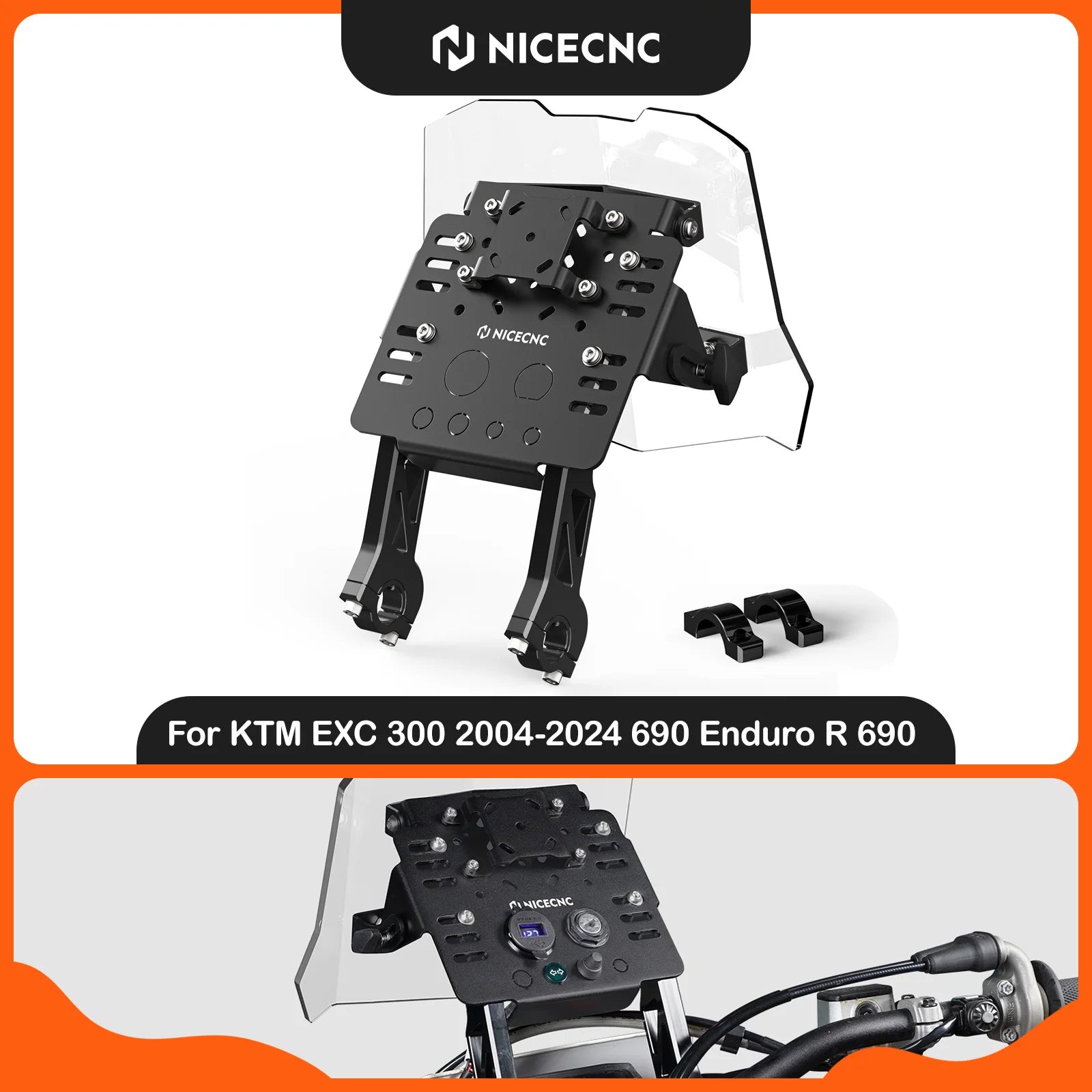 GPS Mount Bracket – Mini Fairing Kit for KTM 690, EXC & Husqvarna 701