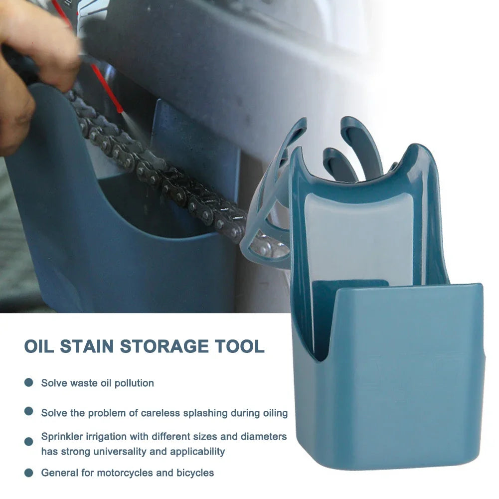 4-in-1 Motorcycle & Bicycle Chain Cleaning Kit – Oil Storage Box Anti-Spray Chain Scrubber & Lubrication Tool – Blue – from $8