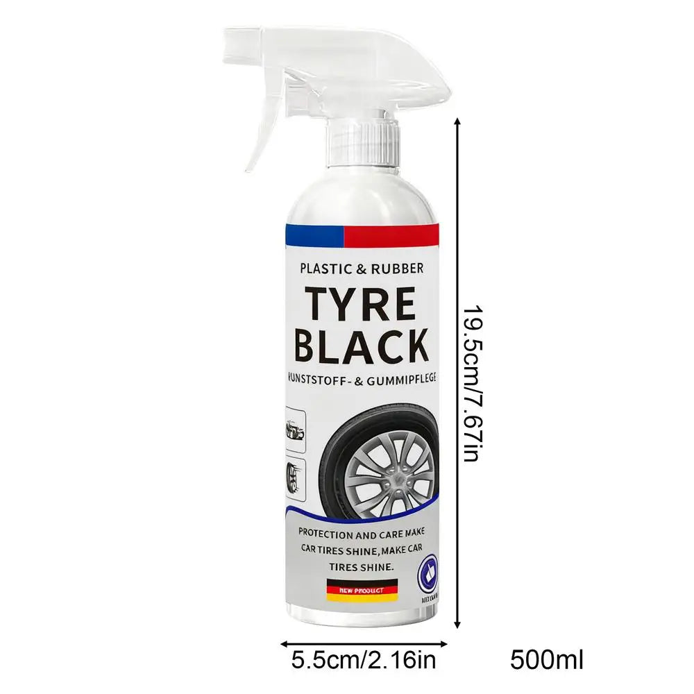 Tire Shine Spray 500ml – Automotive Tyre Restorer & Rubber Care – Trucks Sedans RVs SUVs – With or Without Nozzle – $16–17