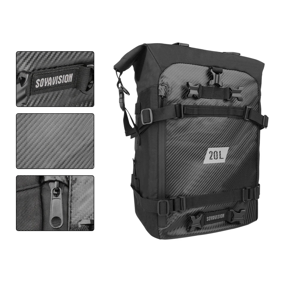 Motorcycle Backpack – Waterproof 8L–30L Cycling & Travel Bag