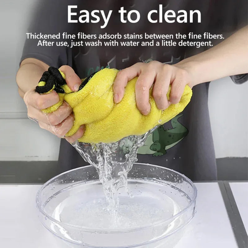 Thickened Yellow Microfiber Car Wash