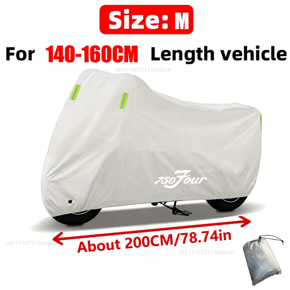 For Honda CB750 CB 750 Hornet 2023 Motorcycle Cover Waterproof Heavy Duty Outdoor Rain Dust Sun Protector – 190T Polyester PU Anti-UV Silver M-4XL