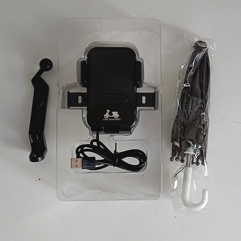 15W Wireless Charging Motorcycle Phone Holder – QC3.0