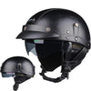Half Helmets – Retro PU Motorcycle Helmet, Fashionable All-Season Scooter Helmet for Men & Women