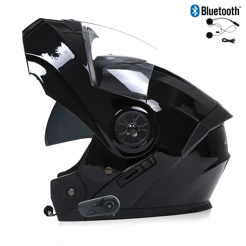 Bluetooth Modular Helmets – Full Face Motorcycle Helmet, Dual Visor, All-Season for Men & Women