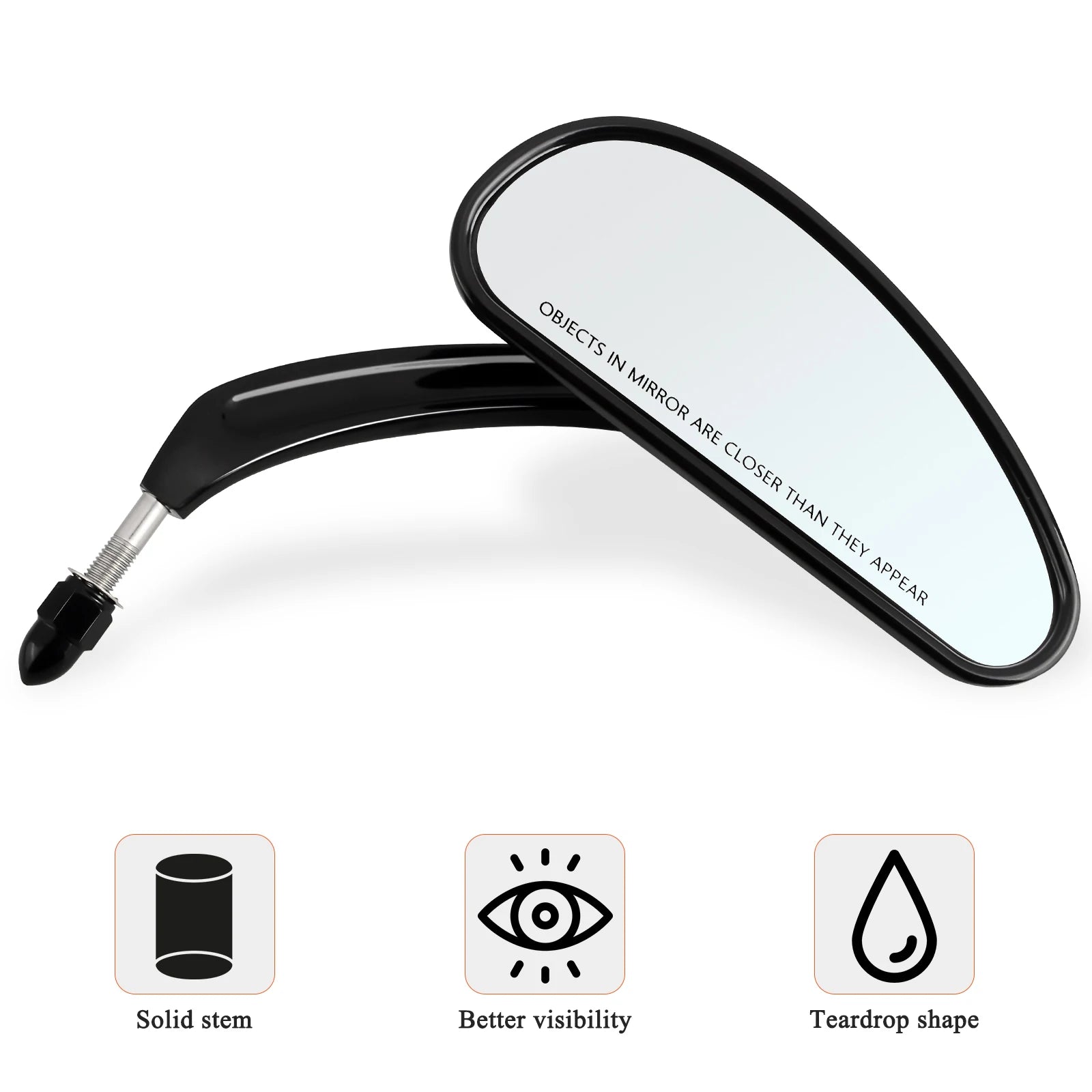 WOWTK Harley-Davidson 360° Adjustable Handlebar Rearview Mirror Pair 5/16" 24 UNF for Touring Sportster Softail Dyna Road King Electra Glide Fat Boy 1982-2026